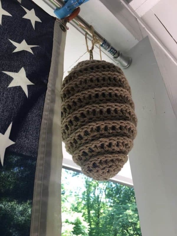Crocheted Hornets Nest – Natural Wasp & Bee Deterrent - Image 8