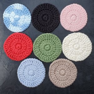 Handmade Cotton Car Coaster Duo – Nature-Inspired Colors