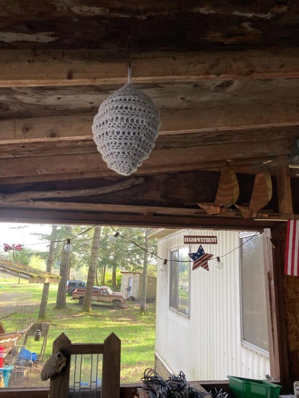 Crocheted Hornets Nest – Natural Wasp & Bee Deterrent - Image 7