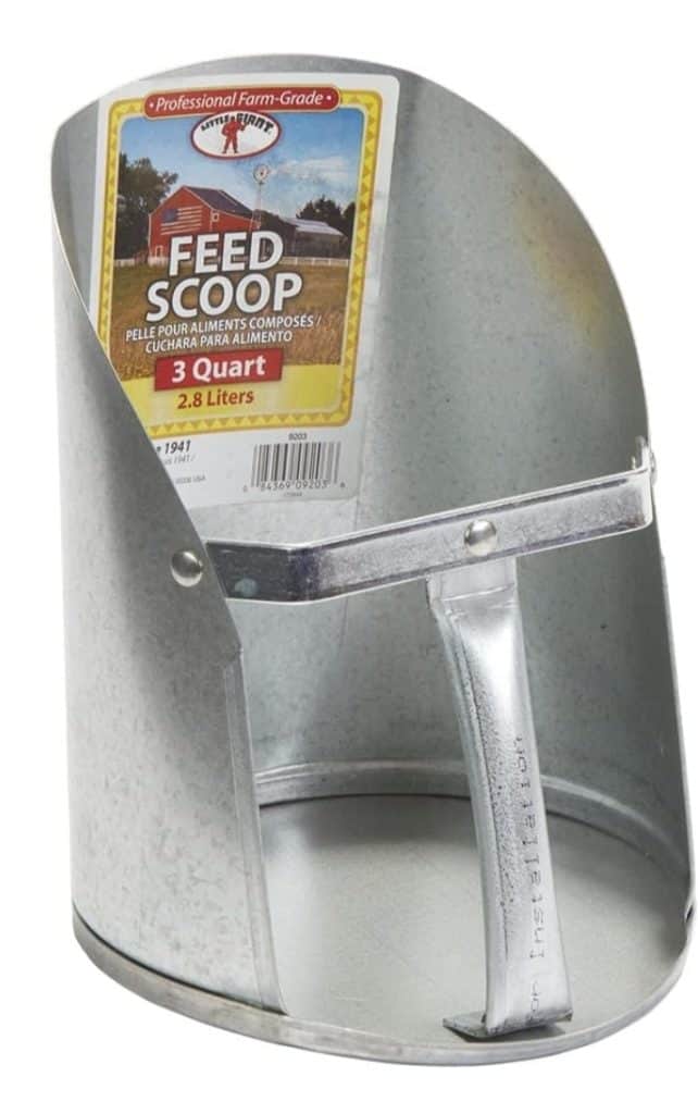 last minute Christmas gift for homesteaders – Galvanized Metal Feed Scoop