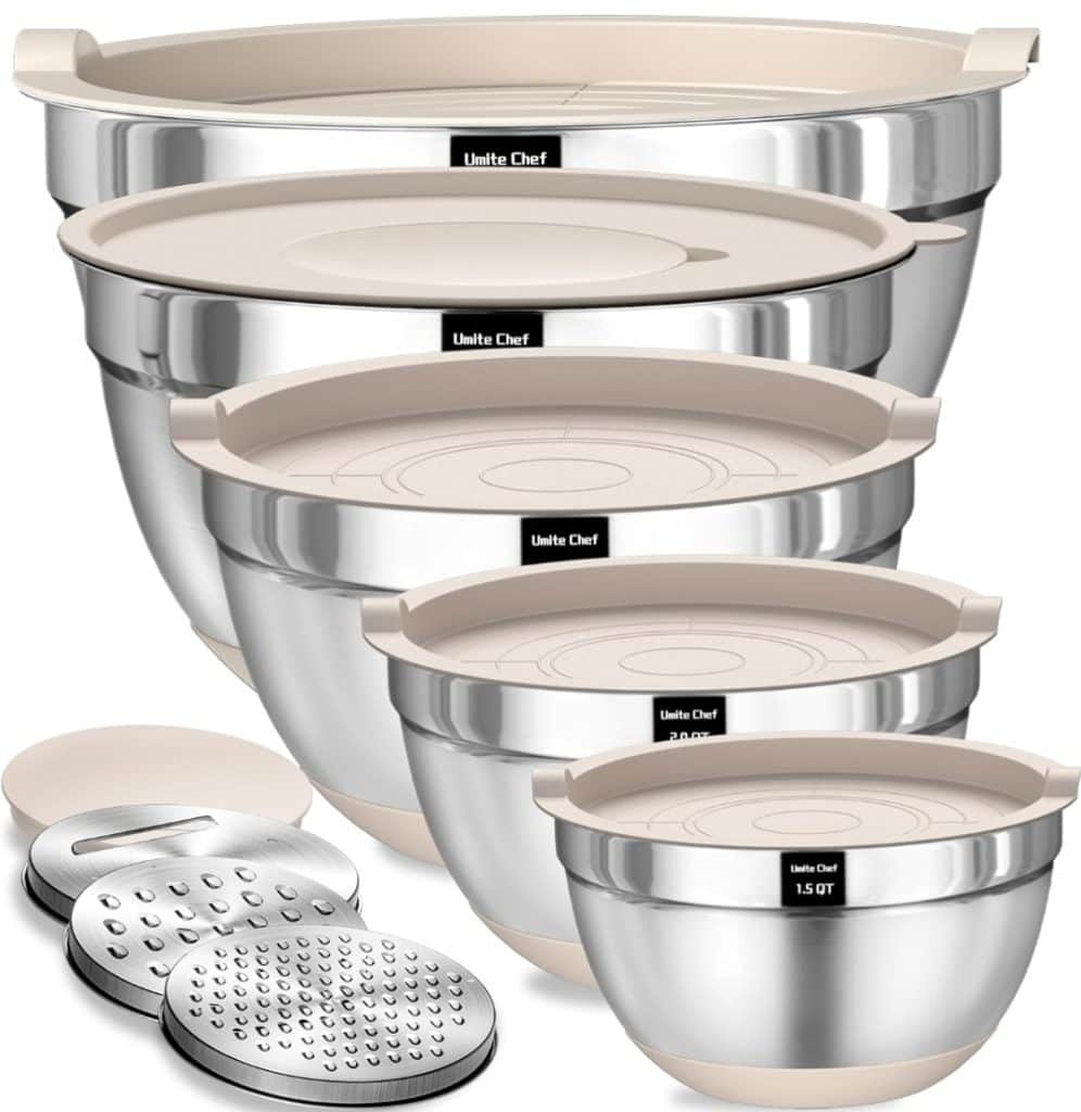 last minute Christmas gift for homesteaders – Stainless Steel Mixing Bowls with Lids